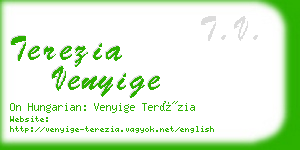 terezia venyige business card